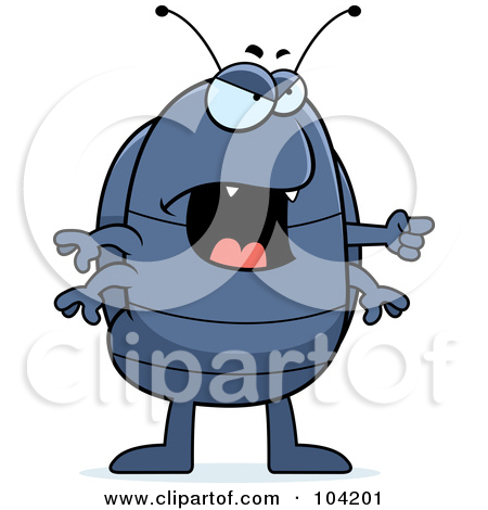 Royalty Free  Rf  Clipart Illustration Of A Mad Pill Bug Yelling And