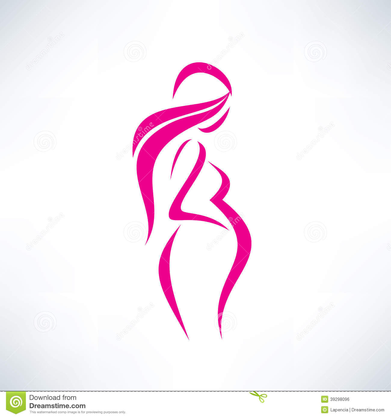 Silueta De La Mujer Embarazada Ilustraci N Del Vector   Imagen