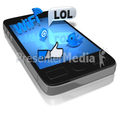 Smart Phone Social Media   Presentation Clipart   Great Clipart For    