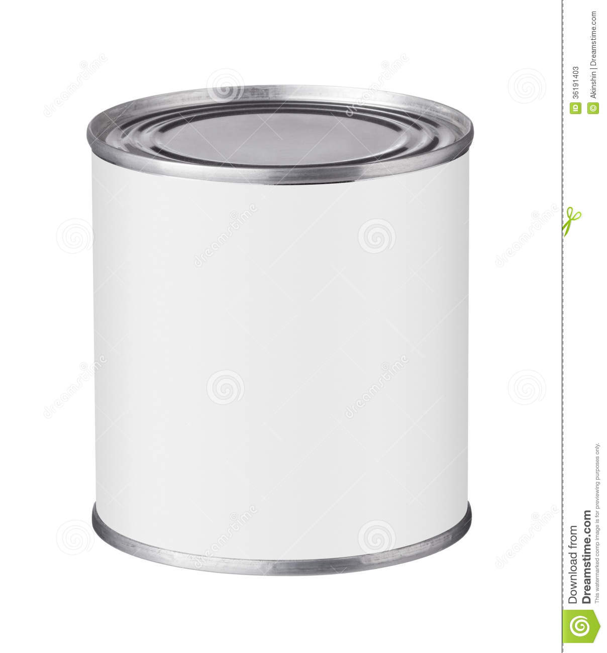 Tin Can With A Blank Label Stock Photos   Image  36191403