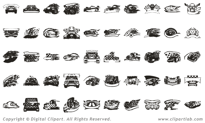 Tribal Racing Clipart Images Eps Racing Clip Art