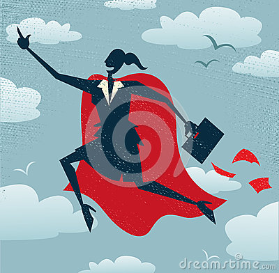 Abstract Businesswoman Is A Superhero  Stock Vector   Image  46170555