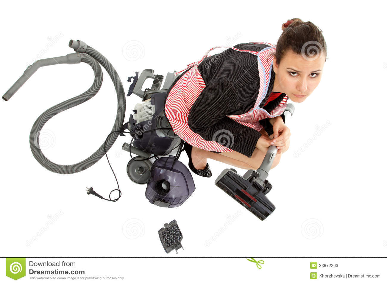 Businesswoman And Housewife Tired   Universal Super Woman Stock Photos    