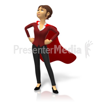 Businesswoman Superhero Pose   Presentation Clipart   Great Clipart    