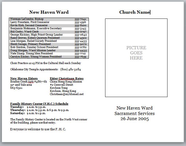 Church Bulletin Covers Clipart Church Bulletin Cover