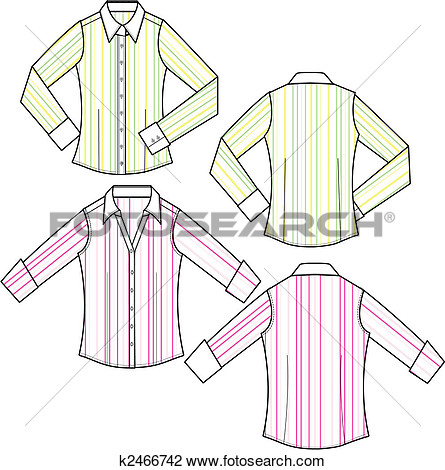 Clipart   Lady Fashion Formal Stripe Blouse  Fotosearch   Search Clip