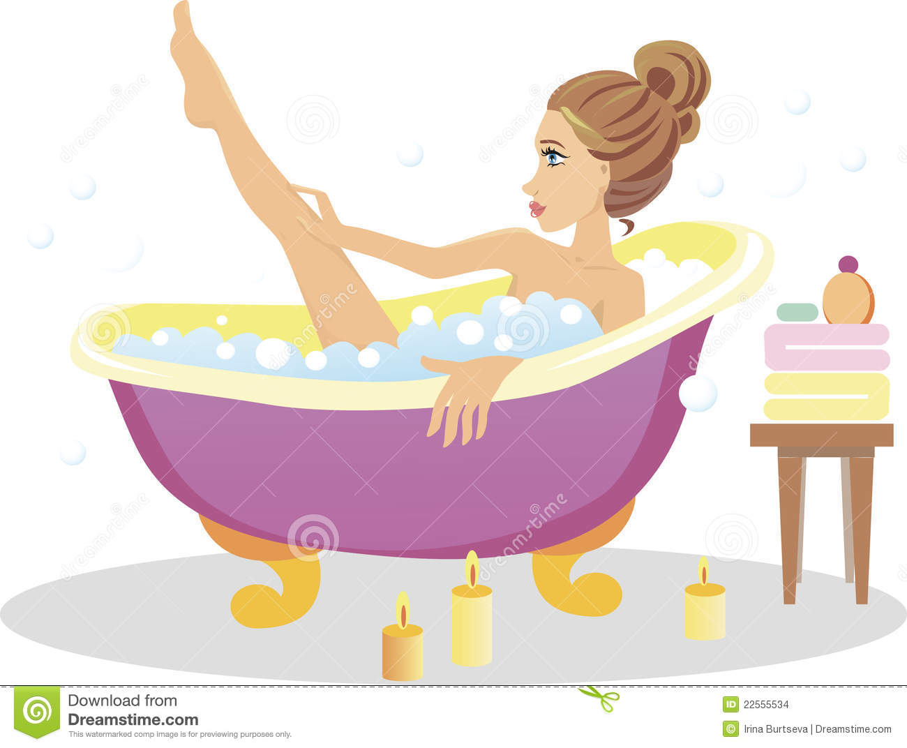 Girl Taking A Bath Stock Images   Image  22555534