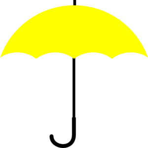 Handle Clipart Yellow Umbrella Black Handle Md Png