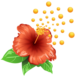Hibiscus With Pollen Icon Png Clipart Image   Iconbug Com