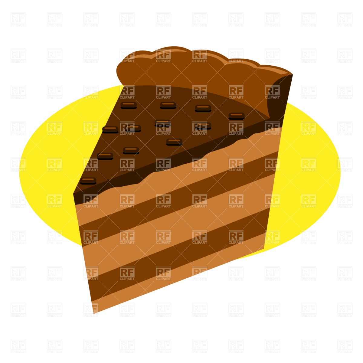Piece Of Chocolate Cake 1208 Download Royalty Free Vector Clipart    