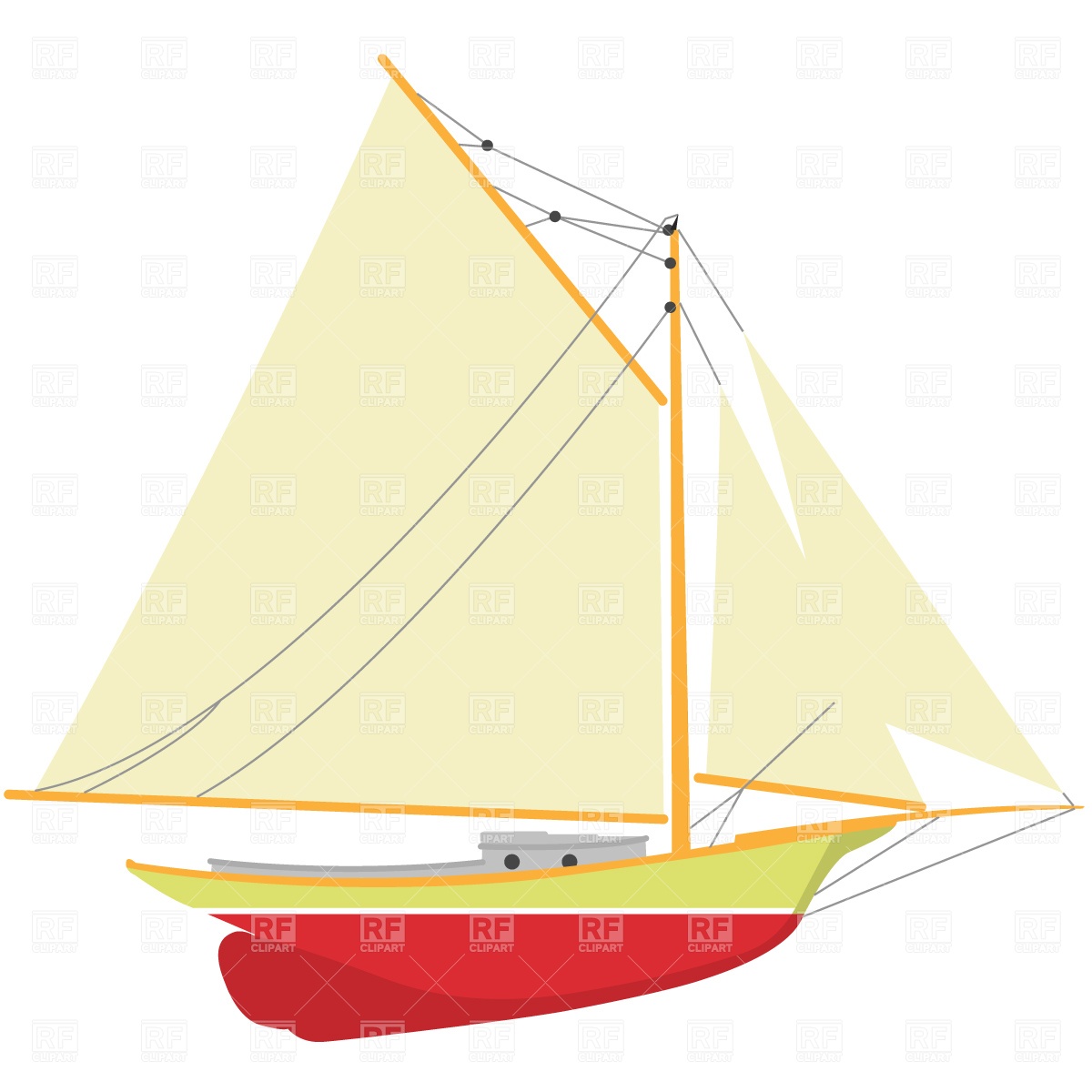 Sailing Yacht Download Royalty Free Vector Clipart  Eps