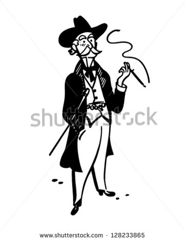 Southern Gentleman   Retro Clipart Illustration   128233865