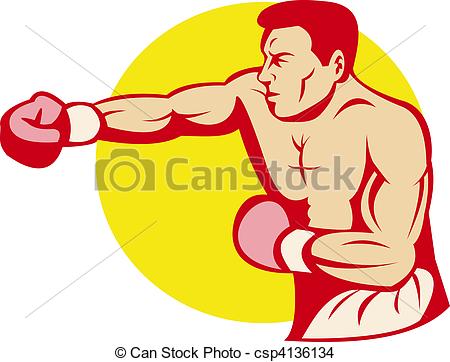 Stock Illustration   Boxer Or Fighter Punching   Stock Illustration