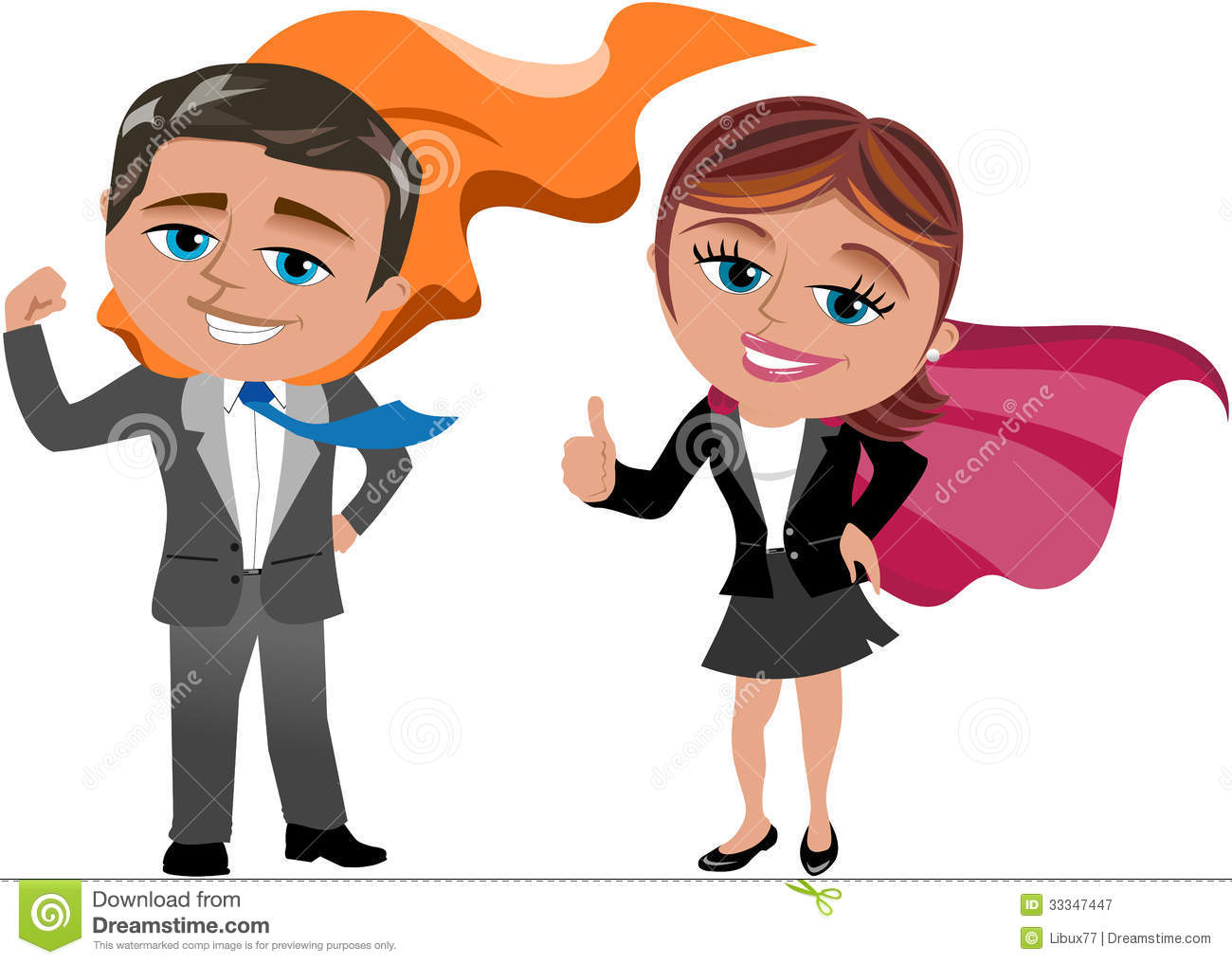 Super Business Man And Woman Royalty Free Stock Photography   Image    