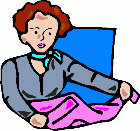 Woman With Fabric Clipart   Woman With Fabric Clip Art