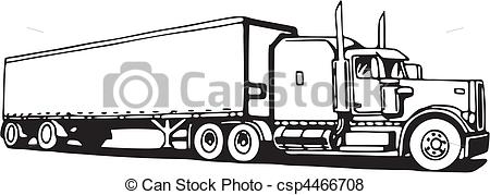18 Wheeler Truck Clip Art Vector Of Truck Csp4466708   Search Clip Art    