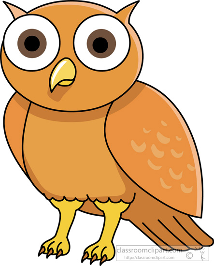 Bird Clipart   Owl With Big Eyes   Classroom Clipart