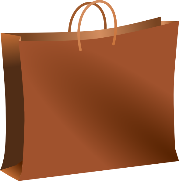 Brown Grocery Bag Clip Art Brown Shopping Bag Clip Art