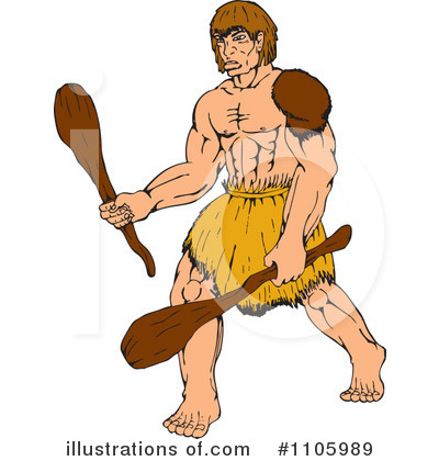 Caveman Clipart  1105989   Illustration By Patrimonio