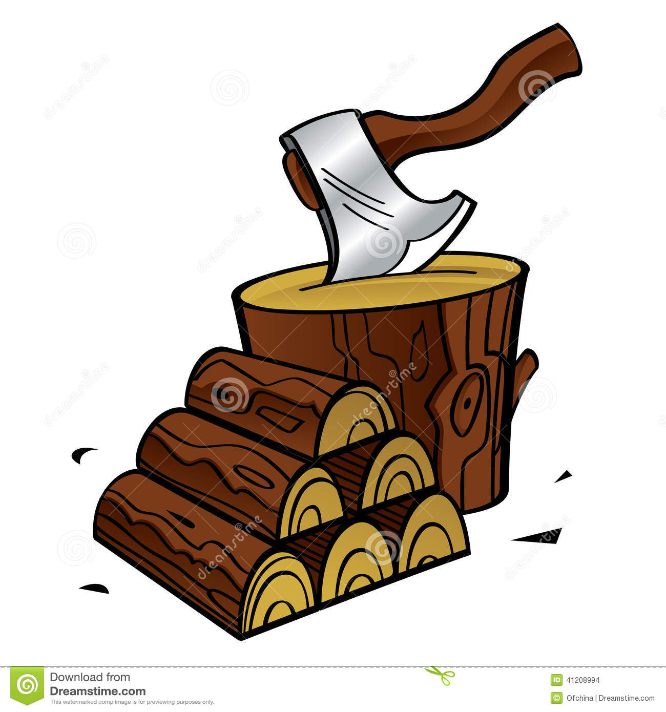 Chopped Wood Clipart Firewood Stock Images