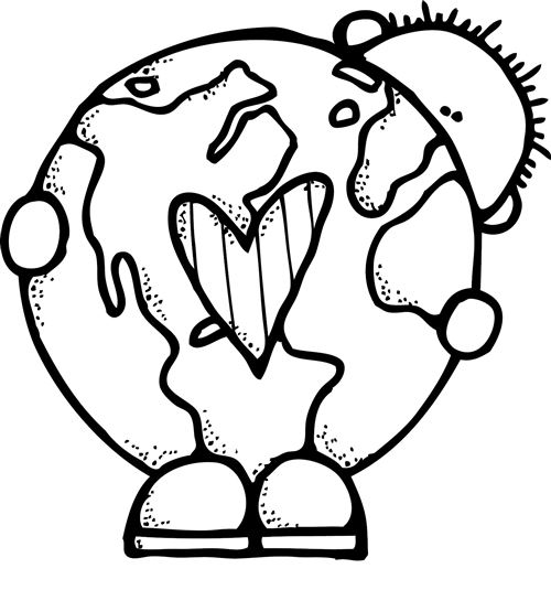 Earth Clipart Black And White Free Earth Day Clip Art Black And White    