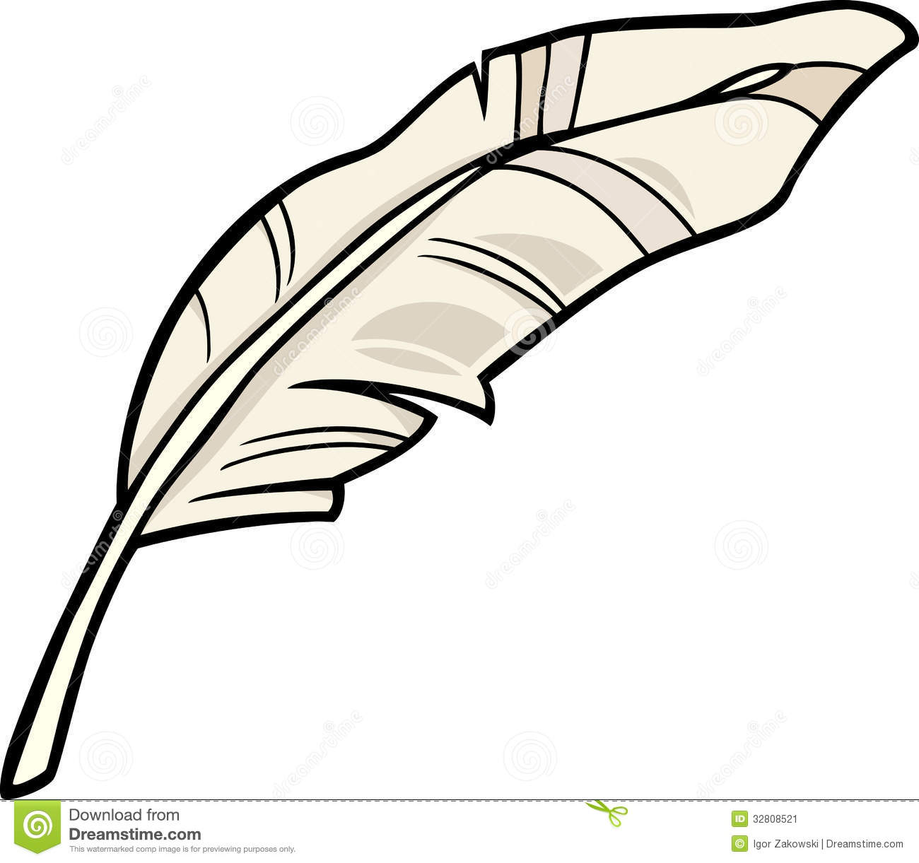 Feather Clip Art Cartoon Illustration Stock Image   Image  32808521