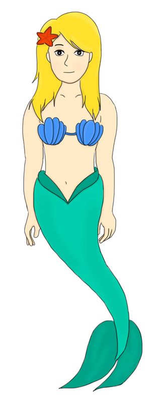 Free Sad Looking Mermaid Clip Art