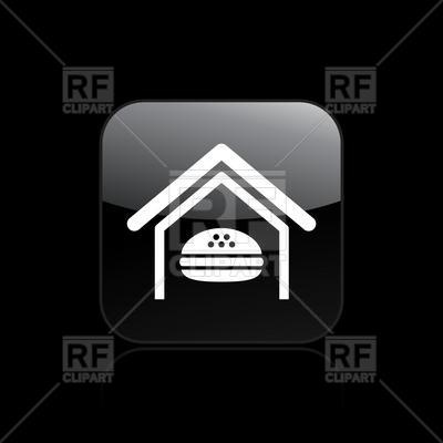 House   Snack Bar Icon Download Royalty Free Vector Clipart  Eps