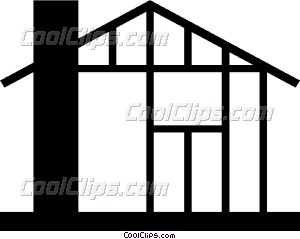 House Under Construction Vector Clip Art