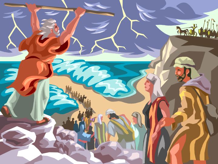 Moses And The Israelites Crossing The Red Sea  Exodus 14
