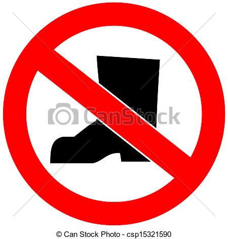 Of No Shoes Allowed Sign Csp15321590   Search Vector Clipart    