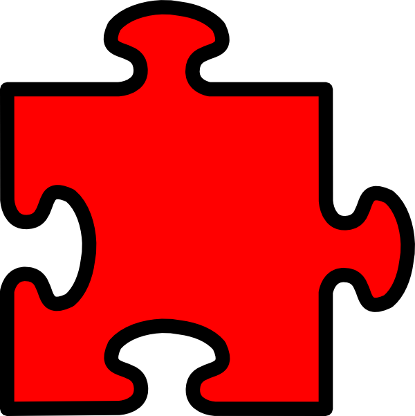 Red Puzzle Piece Clip Art At Clker Com   Vector Clip Art Online
