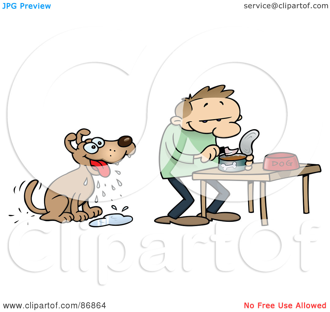 Royalty Free  Rf  Clipart Illustration Of A Dog Drooling While His