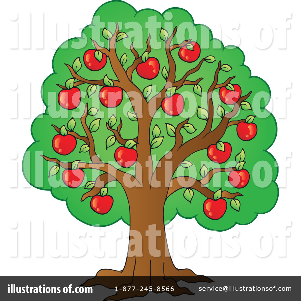 Royalty Free Rf Clipart Illustration Of A Tree With Orange Fruits