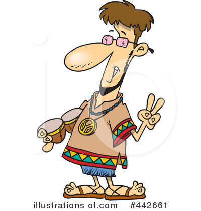 Royalty Free  Rf  Hippie Clipart Illustration By Ron Leishman   Stock