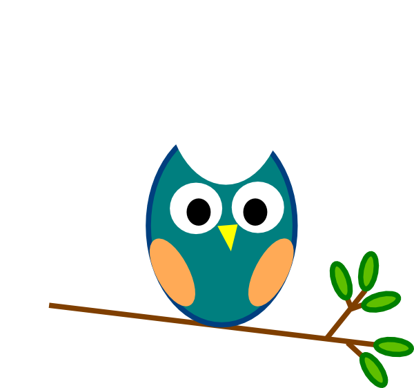 Teal Owl Clip Art At Clker Com   Vector Clip Art Online Royalty Free