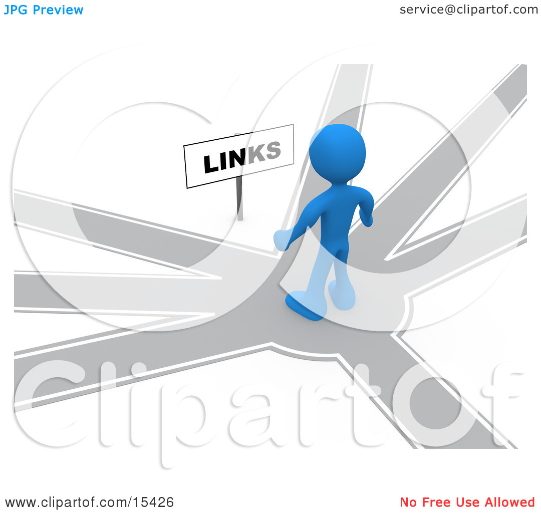 Way To Go While Facing A Links Sign Clipart Illustration Image By 3pod