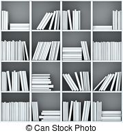 3d Books On Shelf Stock Illustration
