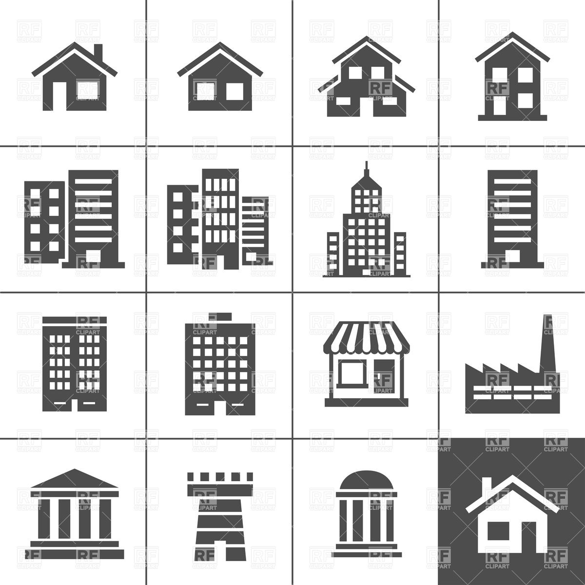     And Real Estate Icons Set Download Royalty Free Vector Clipart  Eps