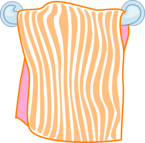 Bath Towel Orange Clip Art At Clker Com   Vector Clip Art Online    