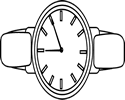 Black And White Outline Watch