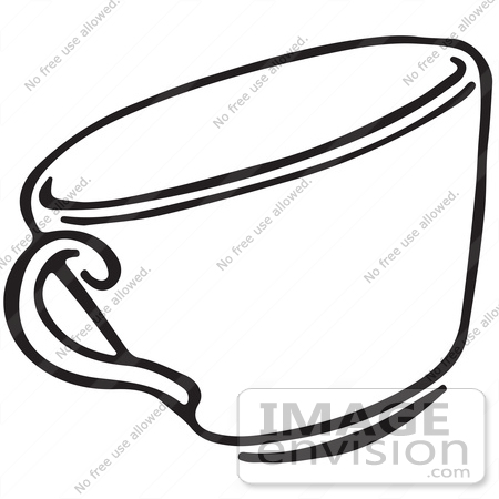 Cup Clipart Black And White 61751 Clipart Of A Tea Cup In Black And