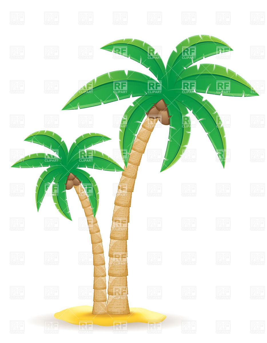 Hawaiian Palm Tree Clip Art Palm Tree On The Sand