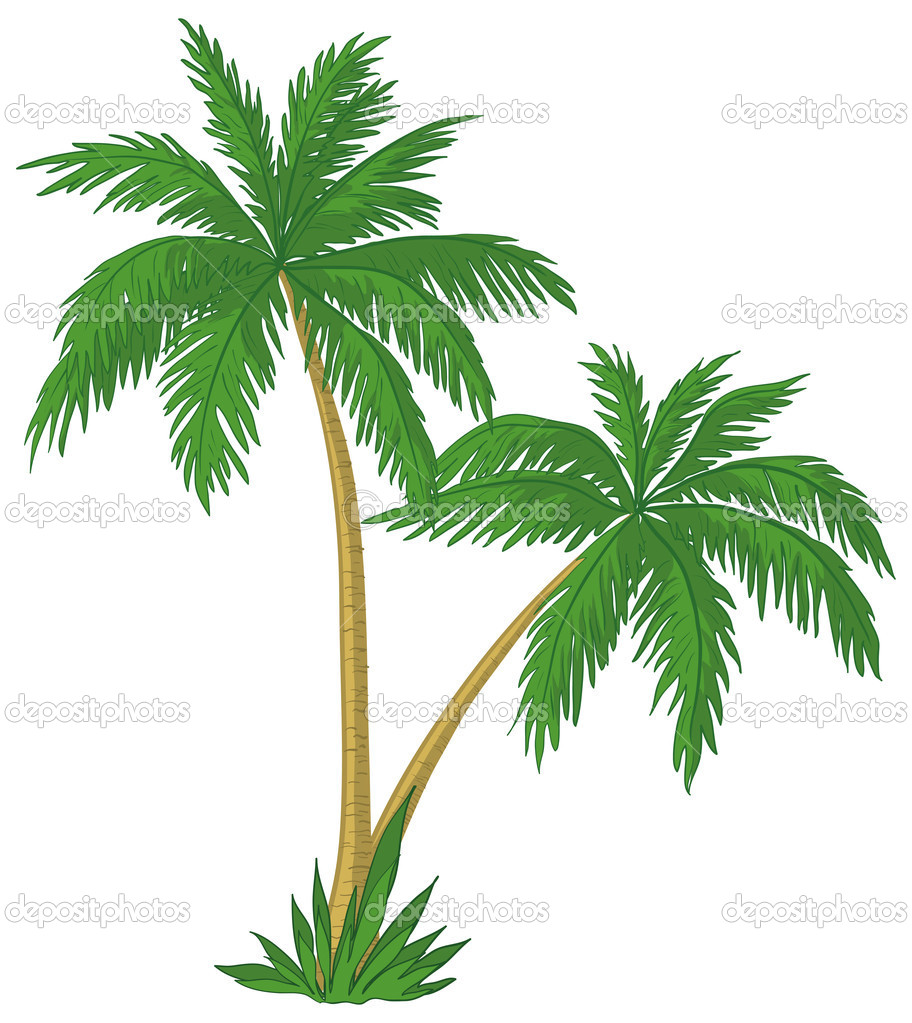Hawaiian Palm Trees Clipart