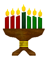 Kwanzaa Clip Art Of Candles Of Red And Green And Black In Wooden