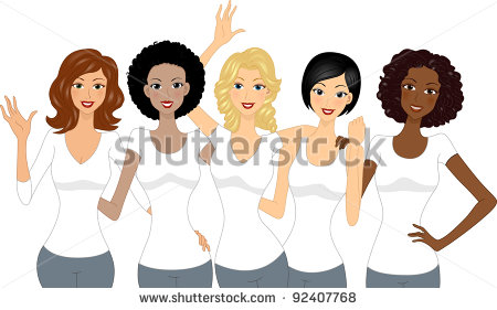 Of Girls Celebrating International Women S Day   Stock Vector