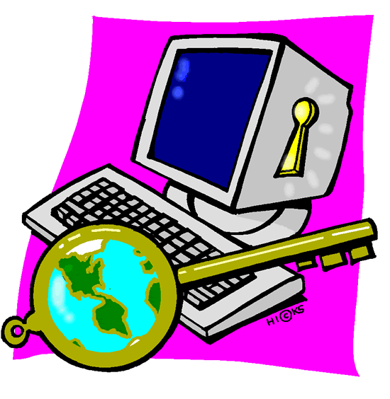Secure Computer  In Color    Clip Art Gallery