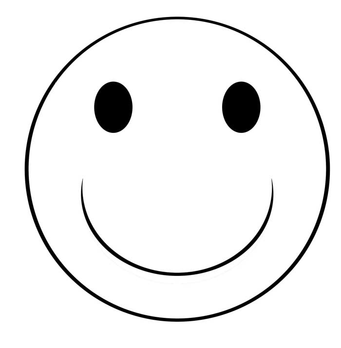Smiley Face Clip Art Black And White