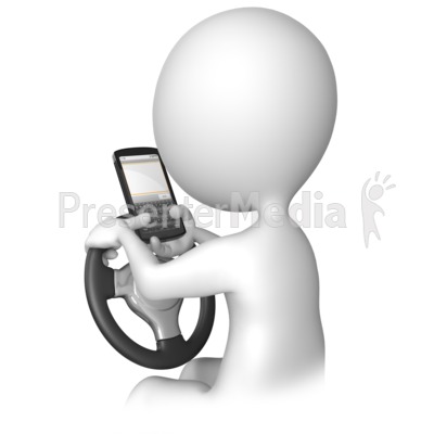 Texting Behind The Wheel   Presentation Clipart   Great Clipart For