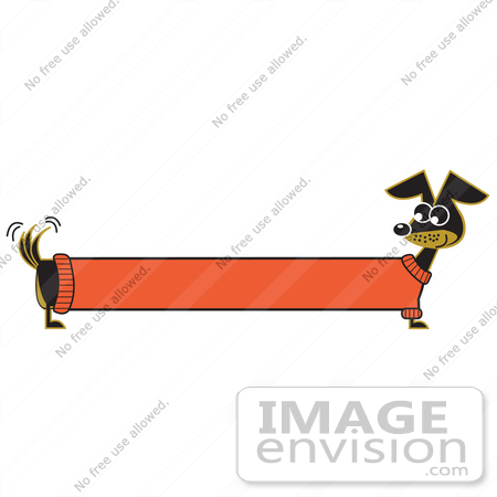 29267 Royalty Free Cartoon Clip Art Of A Long Stretched Dachshund Dog    